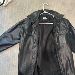 Princess Polly Black Faux Leather Jacket